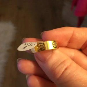 Gold Love Band Ring